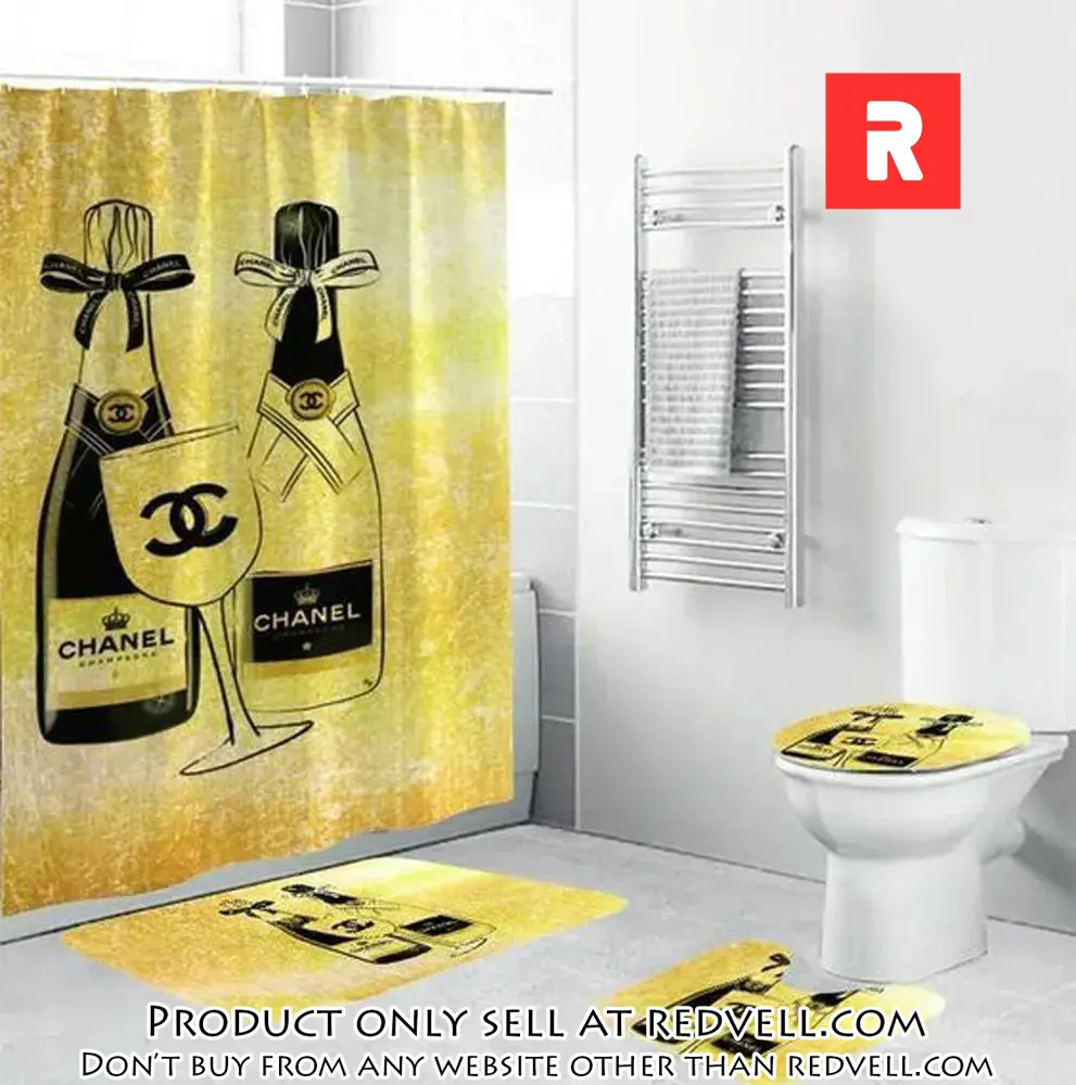 Chanel yellow fashion luxury brand premium bathroom set home decor rv3718003